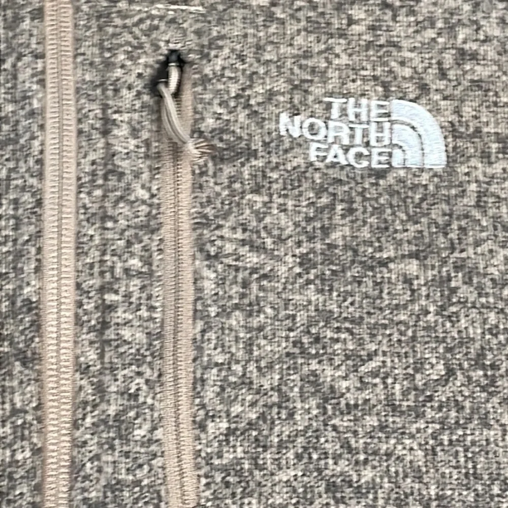The North Face Fleece Quarter Zip Sweater Speckled Gray Neutral Sz L